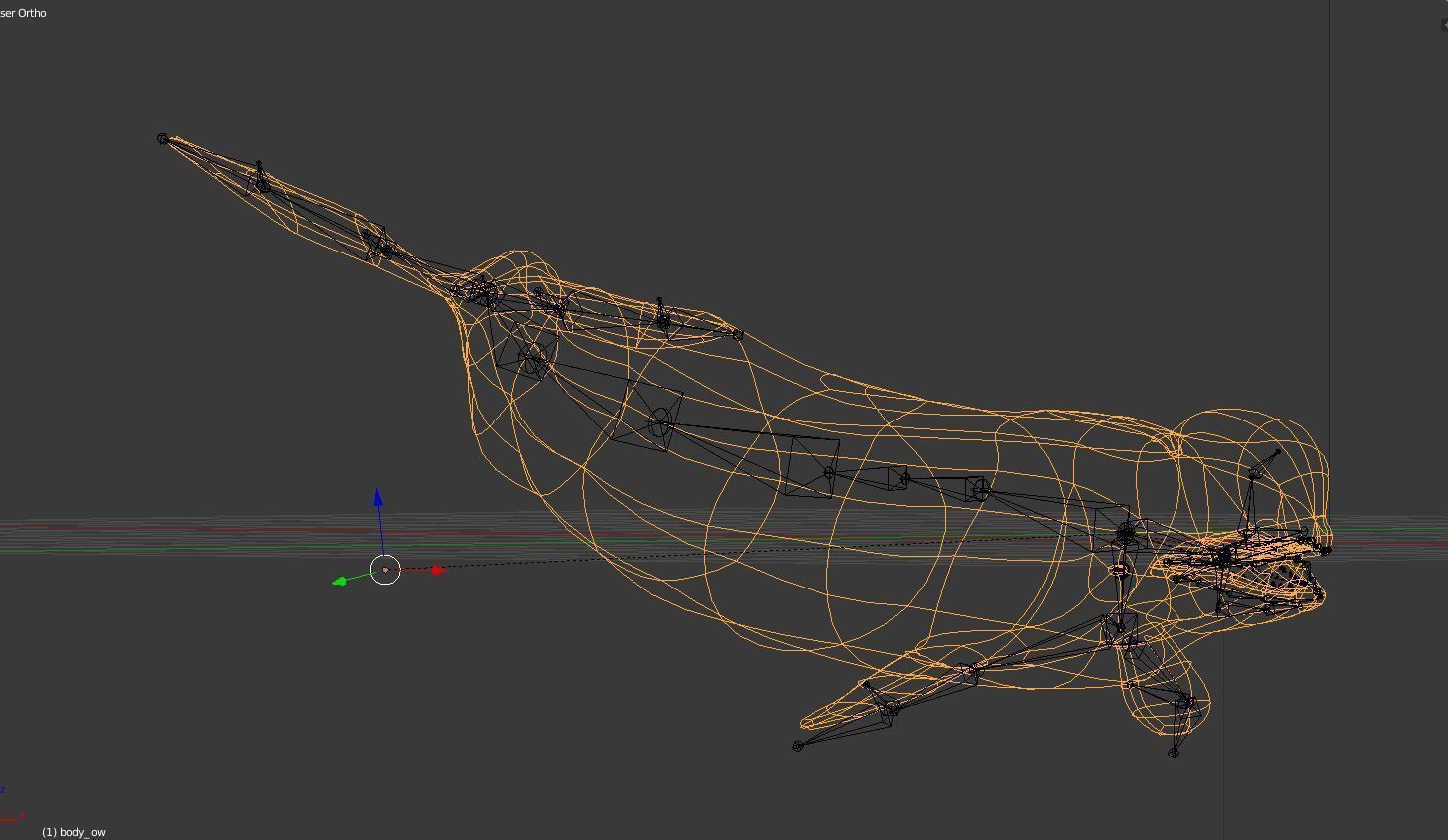 Beluga Whale Low-poly 3D model_4