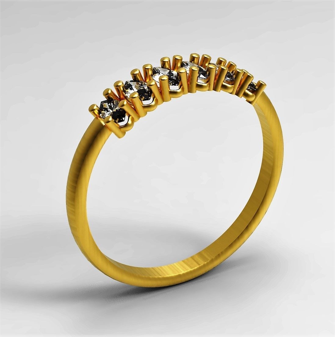 Set of Three Navette Rings 3D print model_1