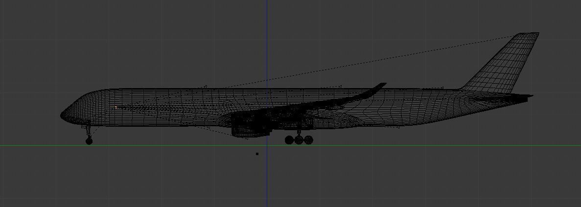 Airbus A350-1000 XWB AIRBUS LIVERY Low-poly 3D model_8