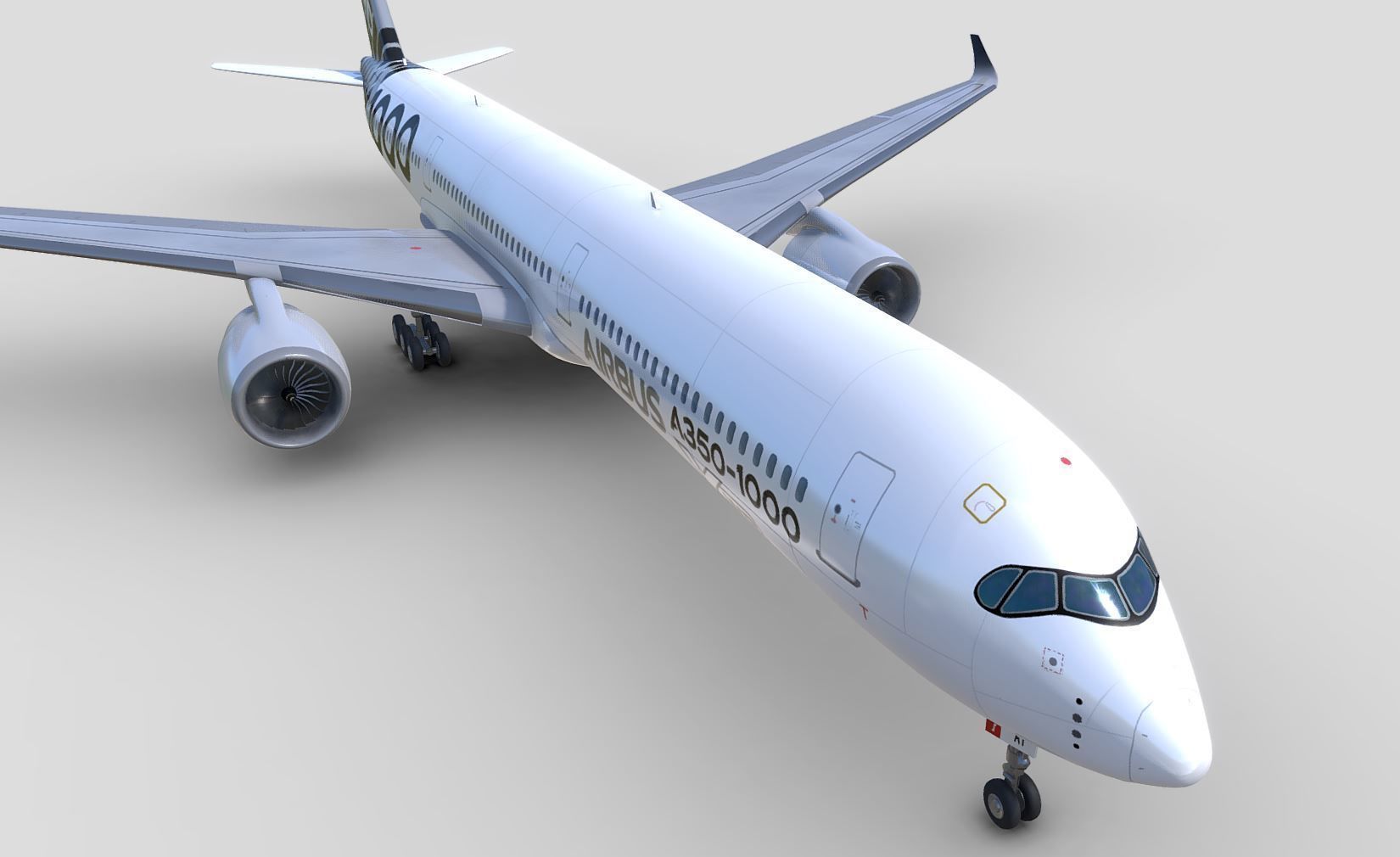 Airbus A350-1000 XWB AIRBUS LIVERY Low-poly 3D model_5