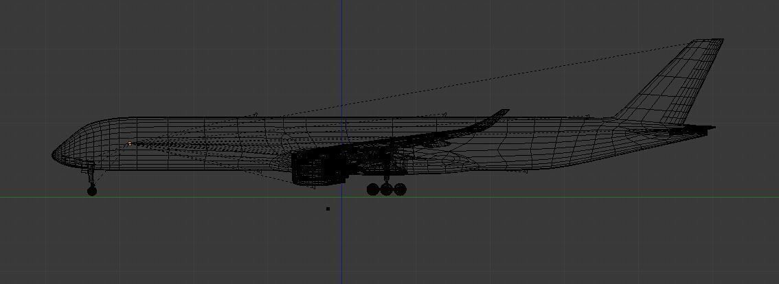 Airbus A350-1000 XWB AIRBUS LIVERY Low-poly 3D model_7
