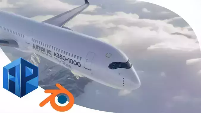 Airbus A350-1000 XWB AIRBUS LIVERY Low-poly 3D model