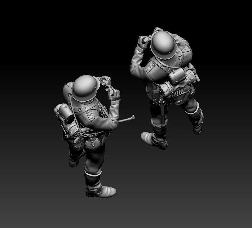 German officer 3D print model_4