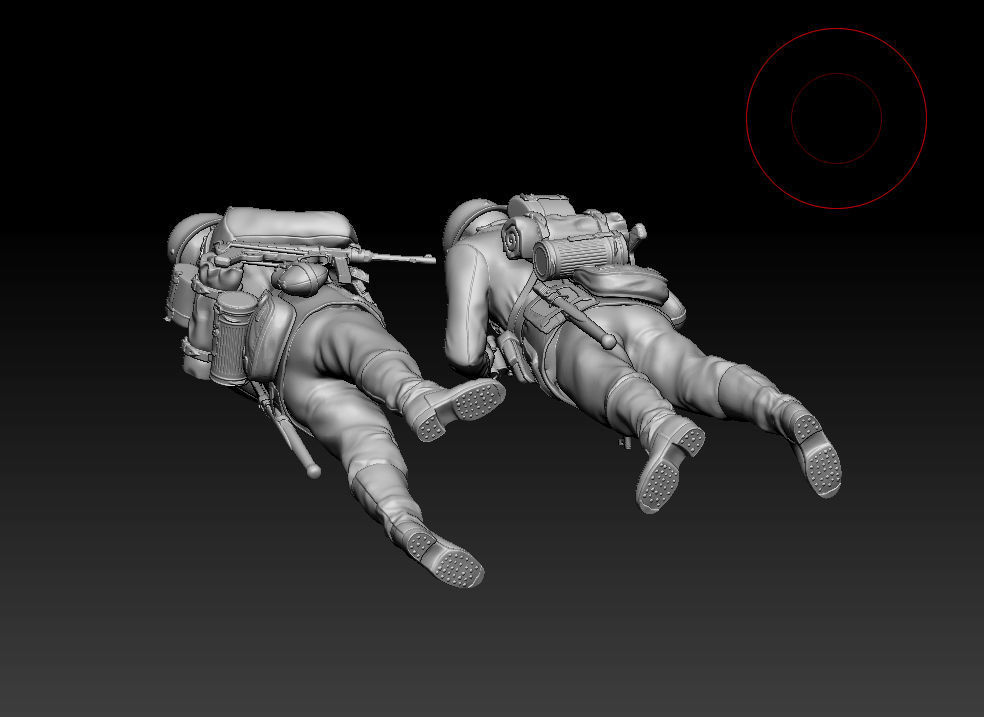 German officer 3D print model_10