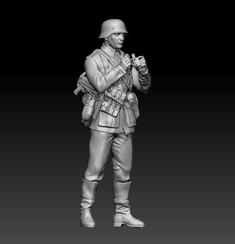 German officer 3D print model_2