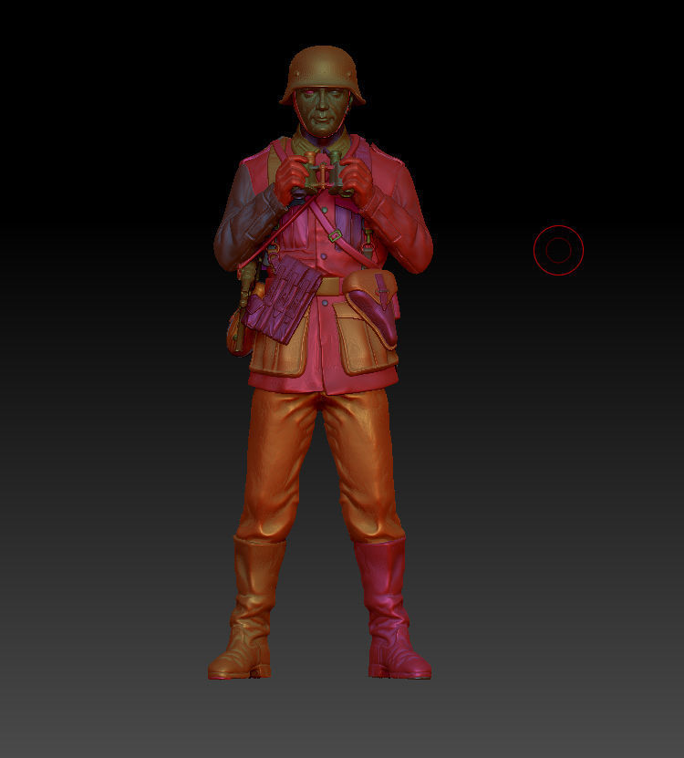 German officer 3D print model_9