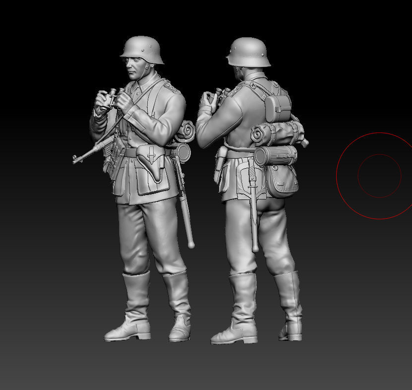 German officer 3D print model_6