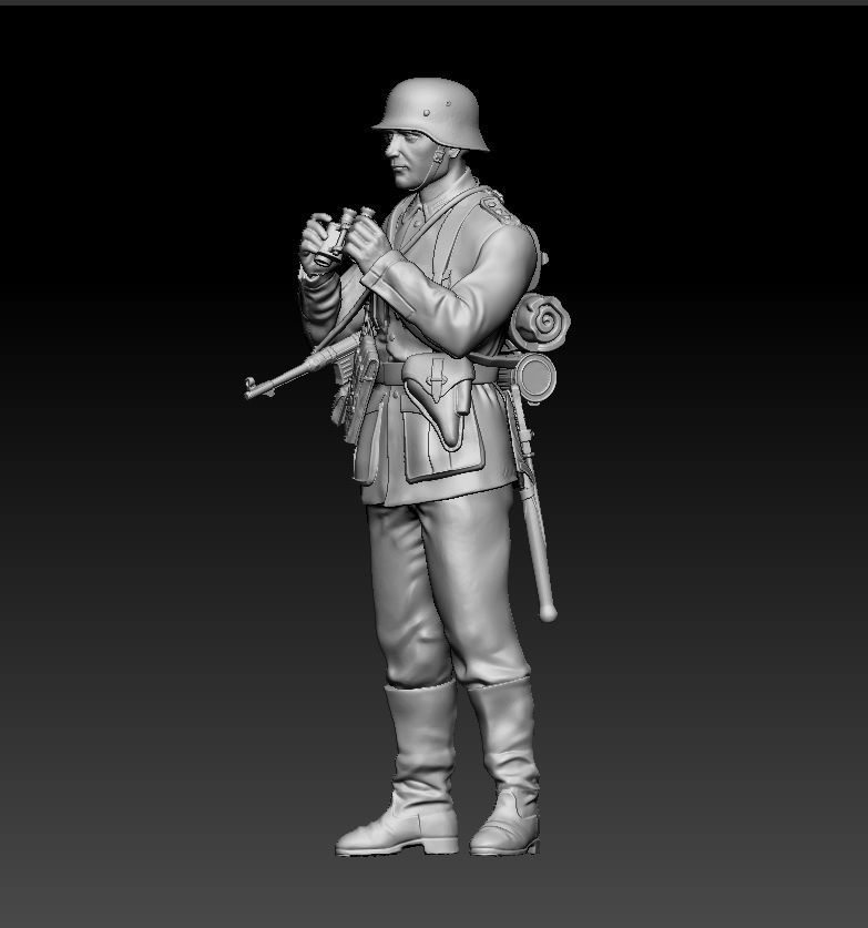 German officer 3D print model_12