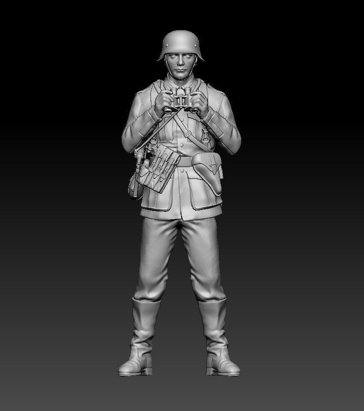 German officer 3D print model_3
