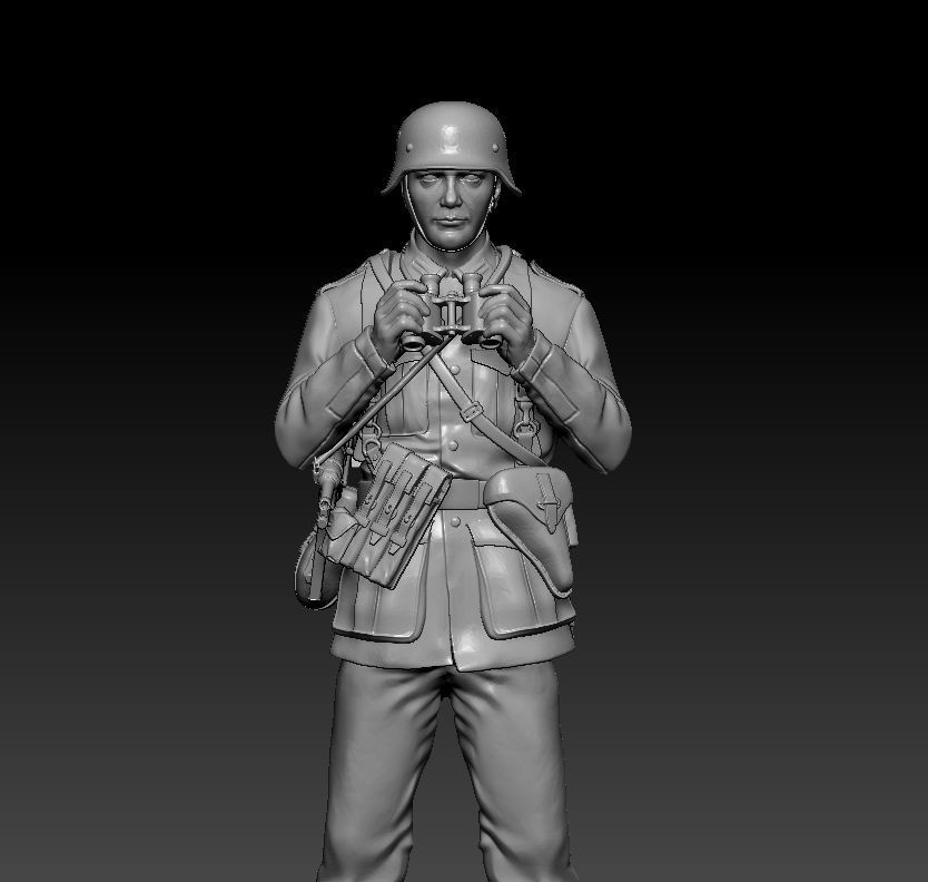 German officer 3D print model_1