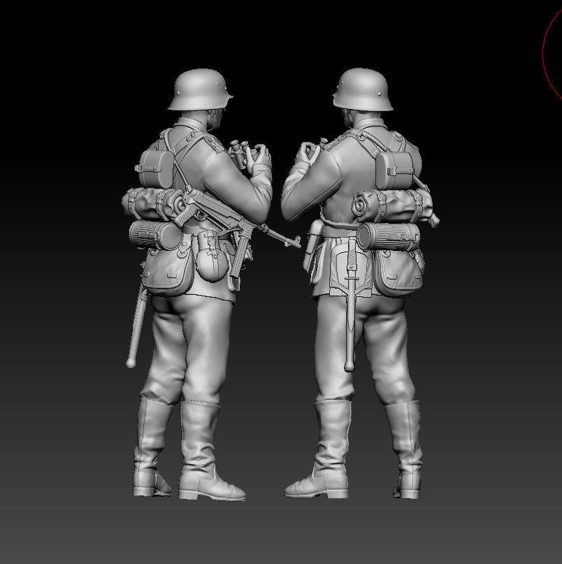 German officer 3D print model_5