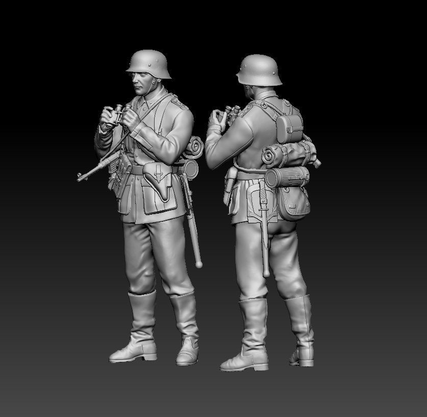 German officer 3D print model_8