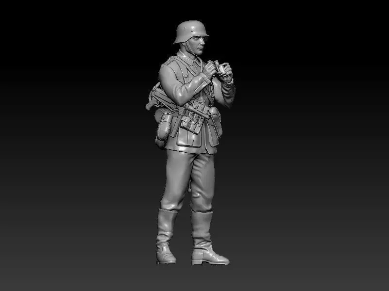 German officer 3D print model_0