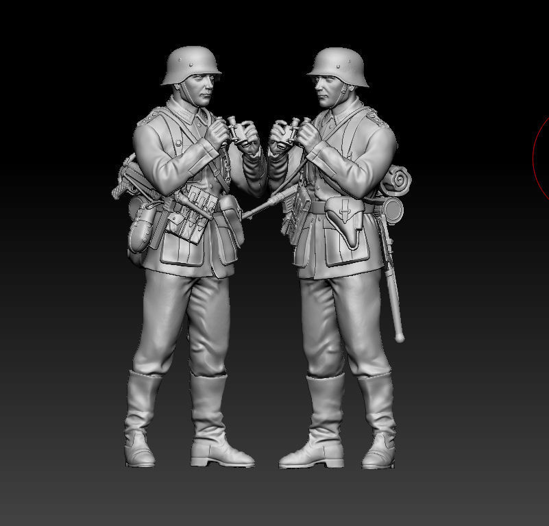 German officer 3D print model_13