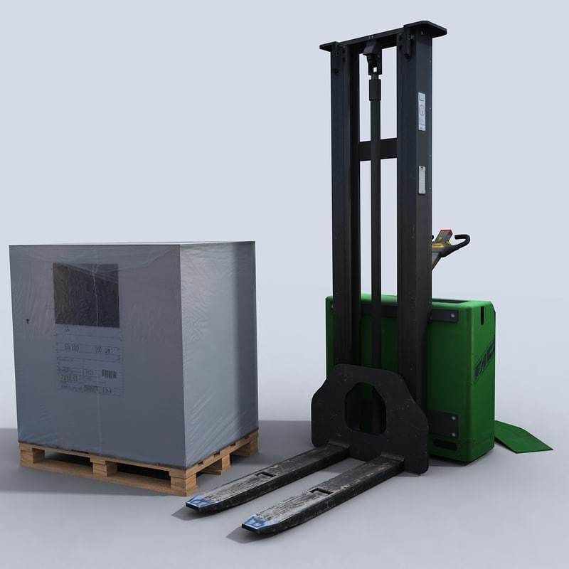 Pallet Stacker Low-poly 3D model