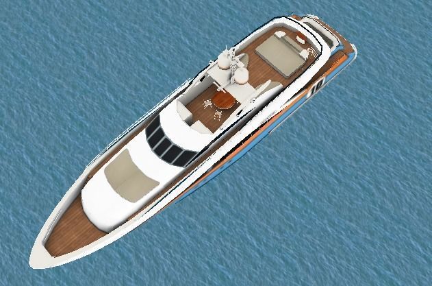 Heesen Aurelia Yatch low-poly 3d model Low-poly 3D model_2