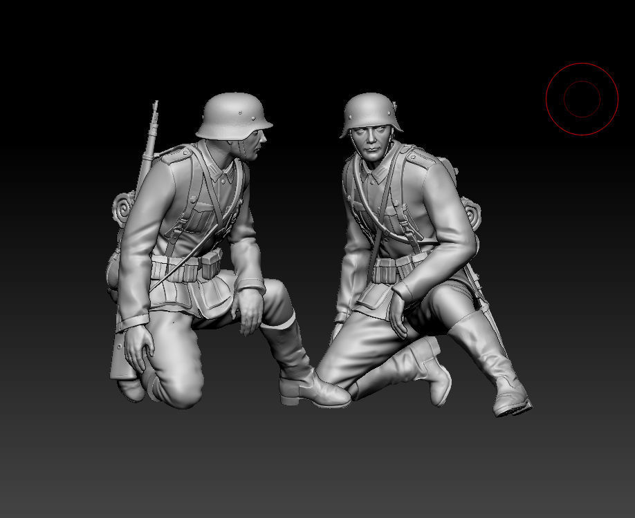 German soldier 3D print model_4