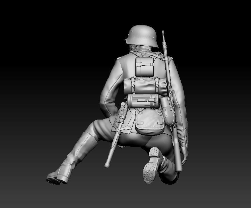 German soldier 3D print model_9