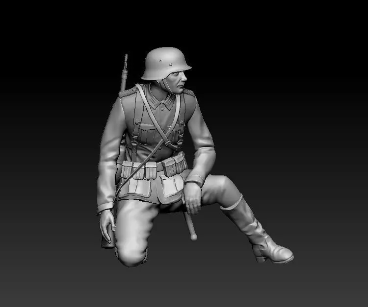 German soldier 3D print model_0