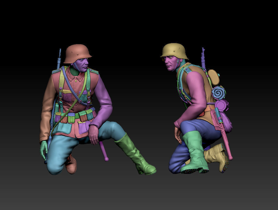 German soldier 3D print model_3