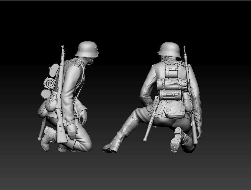 German soldier 3D print model_7