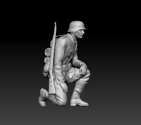 German soldier 3D print model