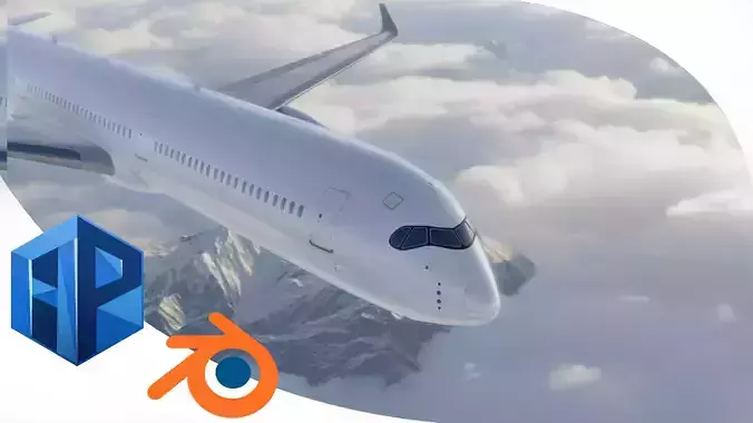 Airbus A350-1000 XWB No LIVERY Low-poly 3D model