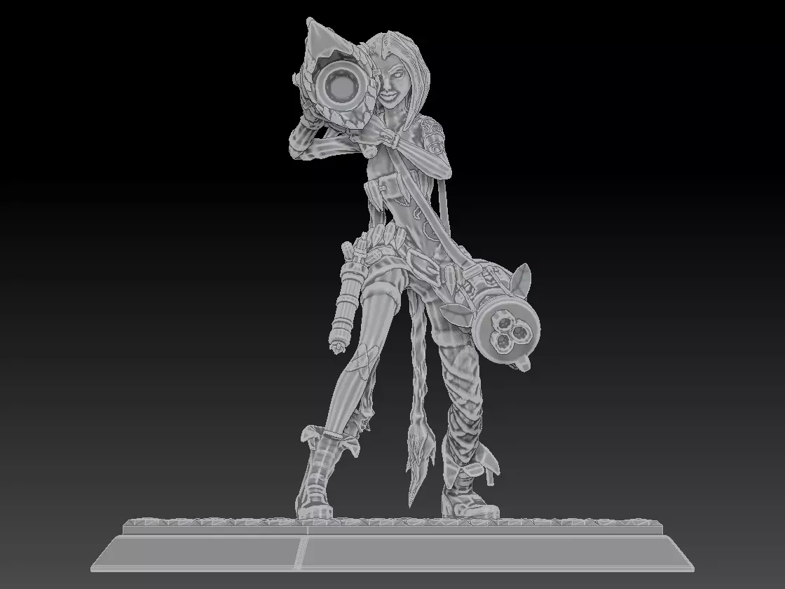 League of Legends Champion High Poly Jinx 3D print model