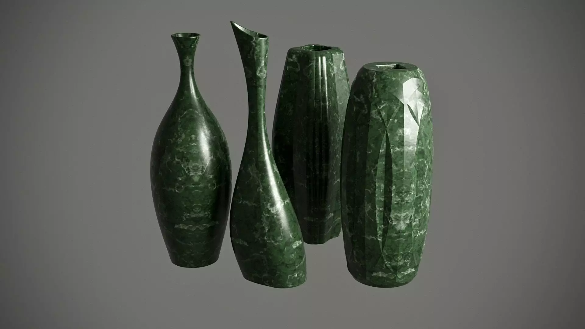 vases marble 3D print model_0