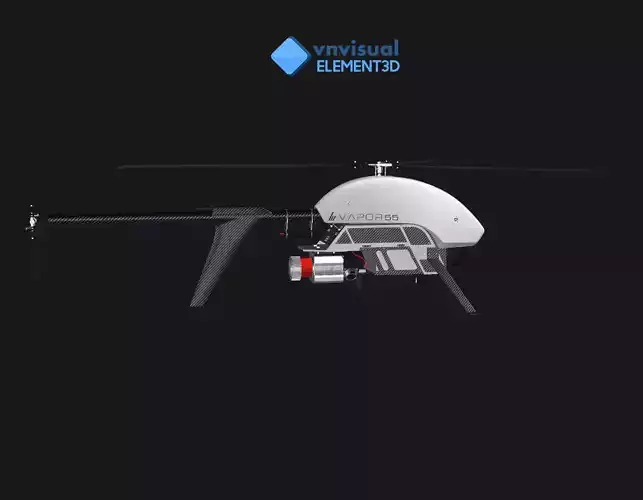 E3D - Vapor 55 Helicopter UAV Drone  3D model