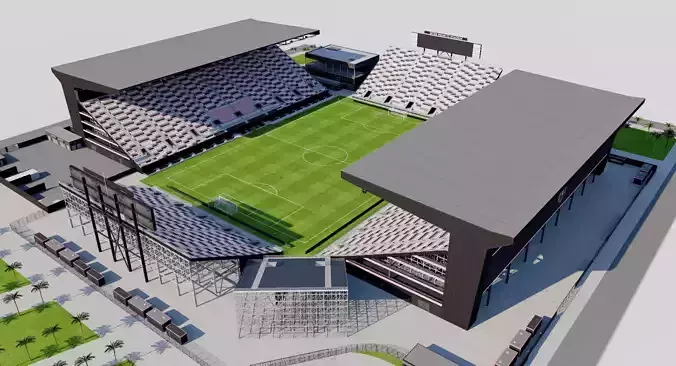 New Lockhart Stadium - Inter Miami CF USA 3D model