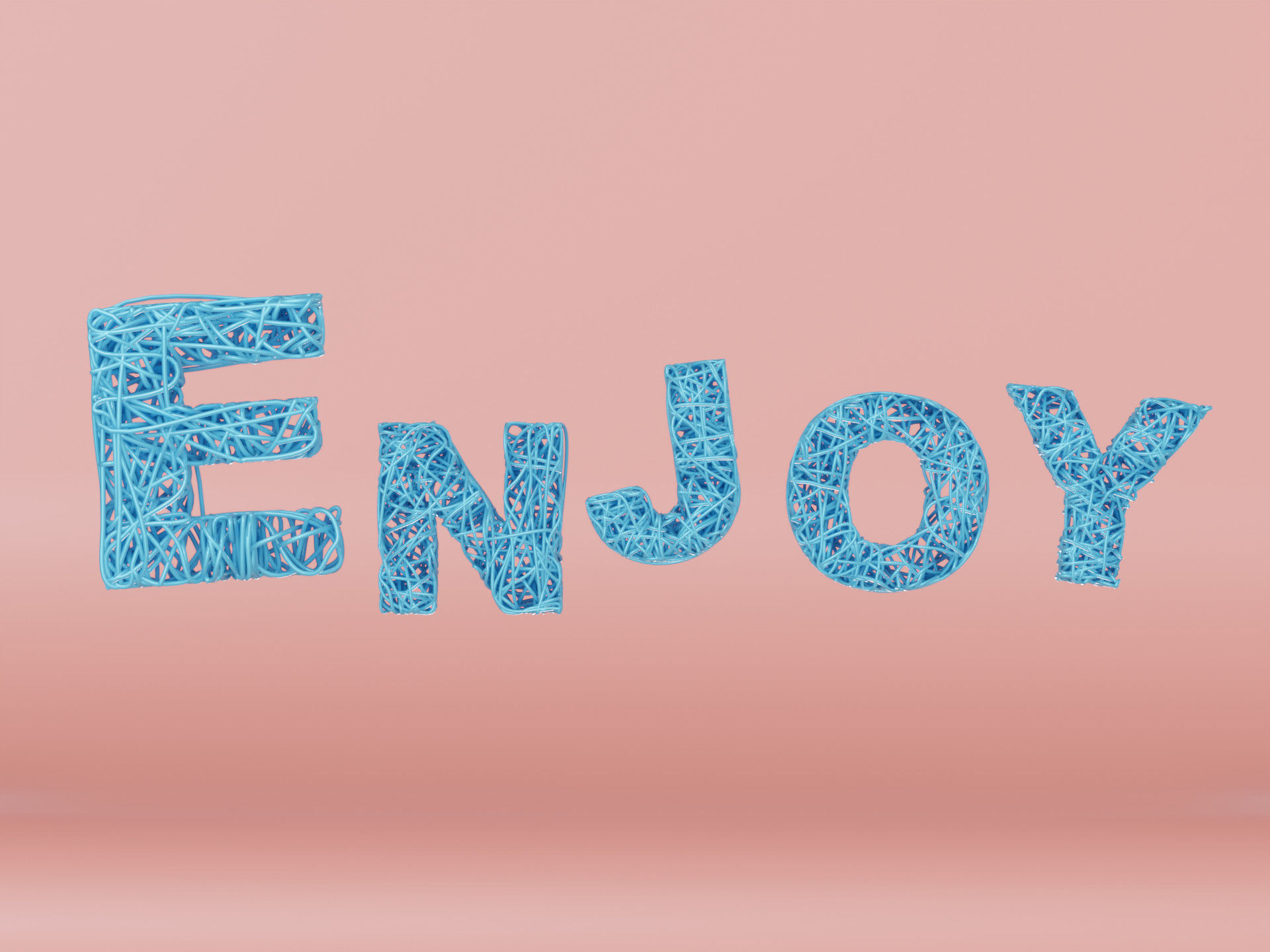 Wire Noodle Alphabet 3D model_6