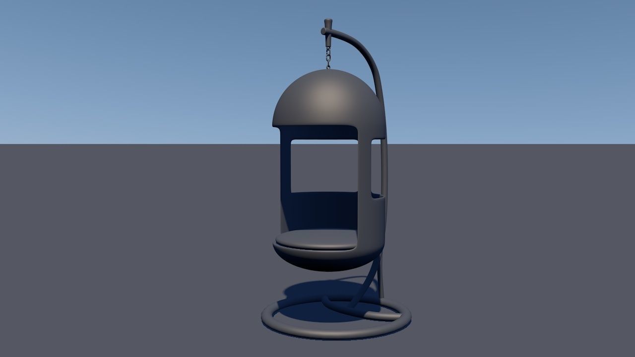 Capsule Hanging Chair 3D model_4