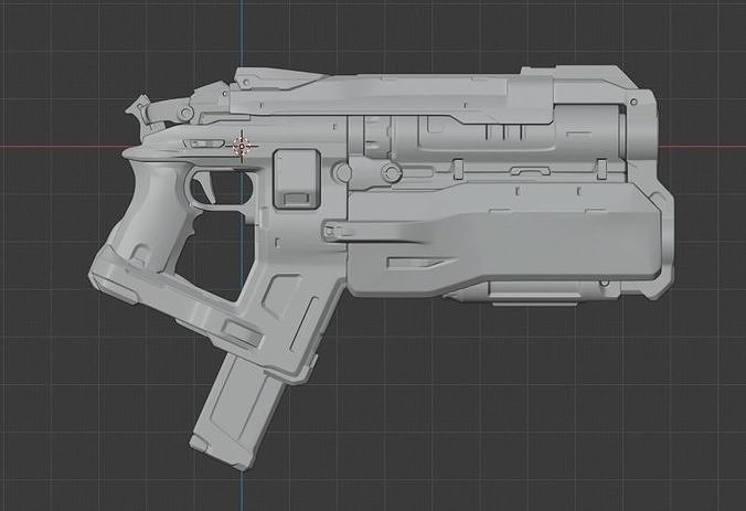 Doom Eternal Pistol 3D print model