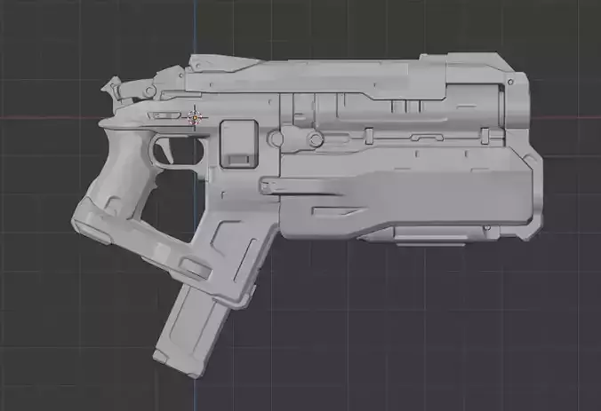 Doom Eternal Pistol 3D print model