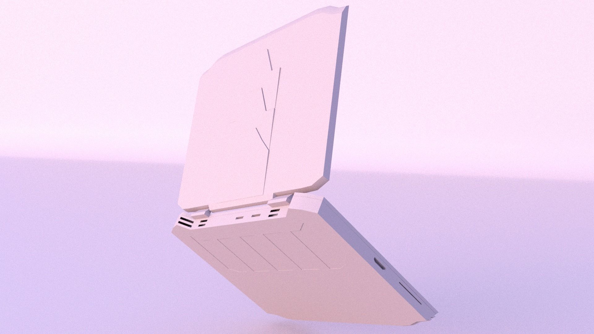 Gaming Laptop Disassemblable - Low Poly Low-poly 3D model_2