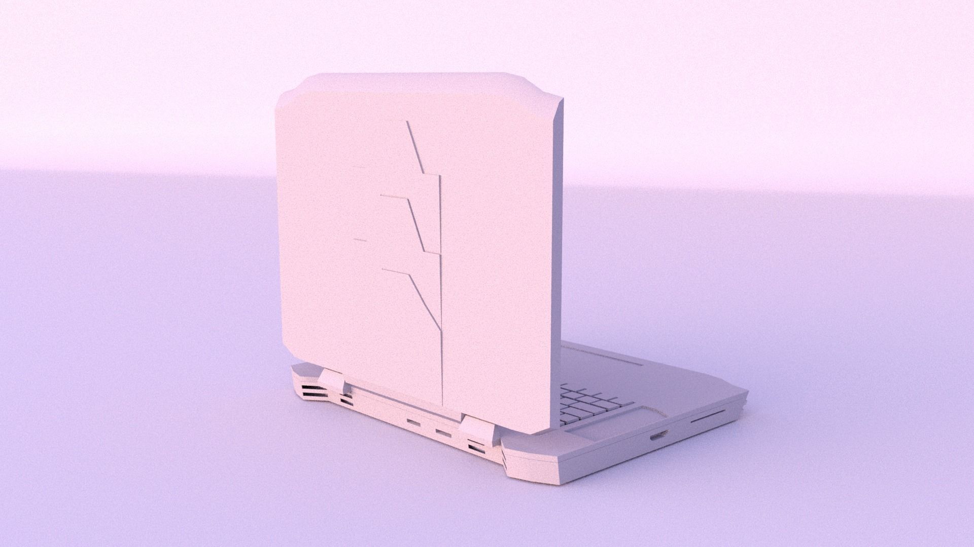 Gaming Laptop Disassemblable - Low Poly Low-poly 3D model_3