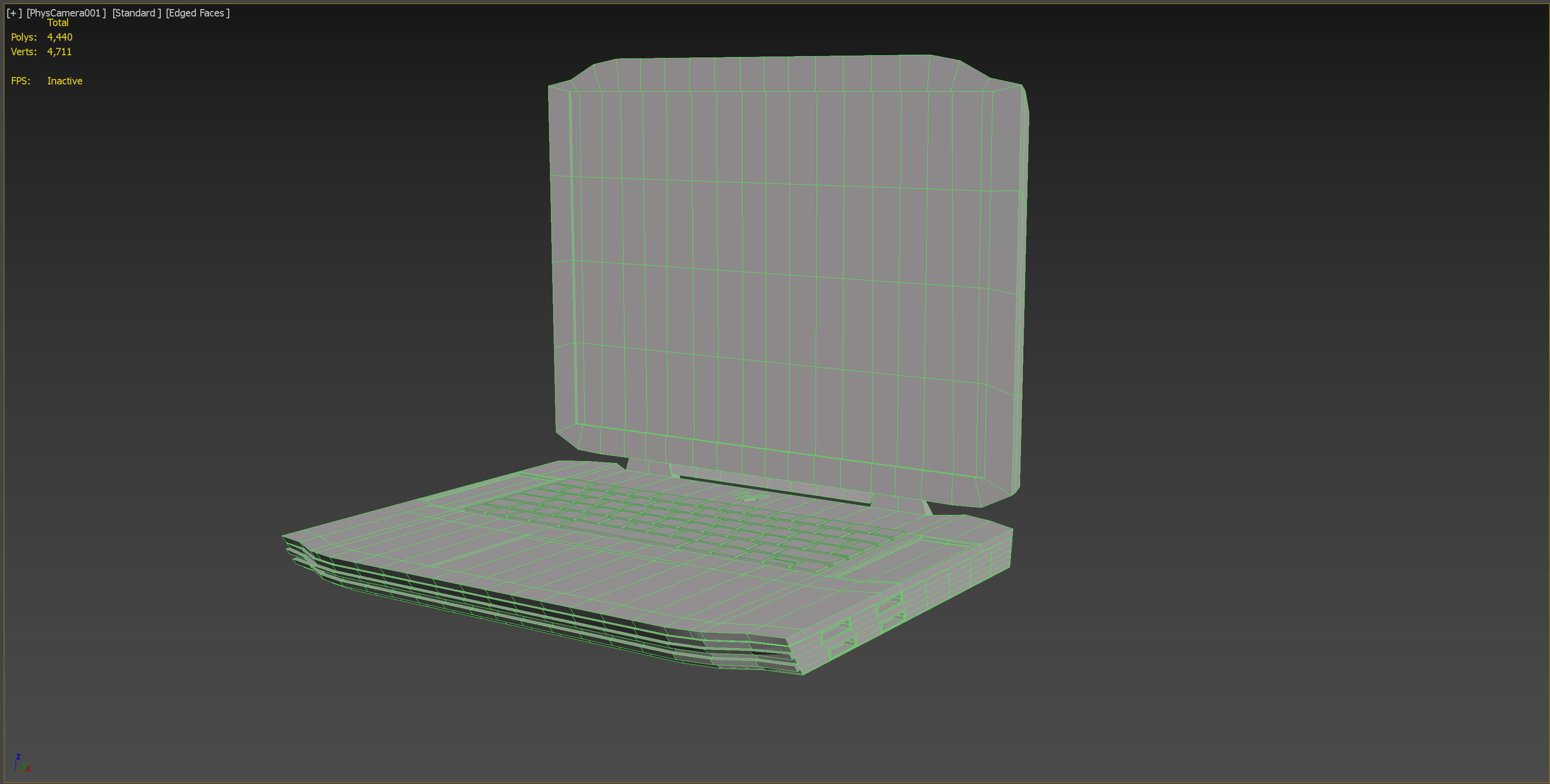 Gaming Laptop Disassemblable - Low Poly Low-poly 3D model_6