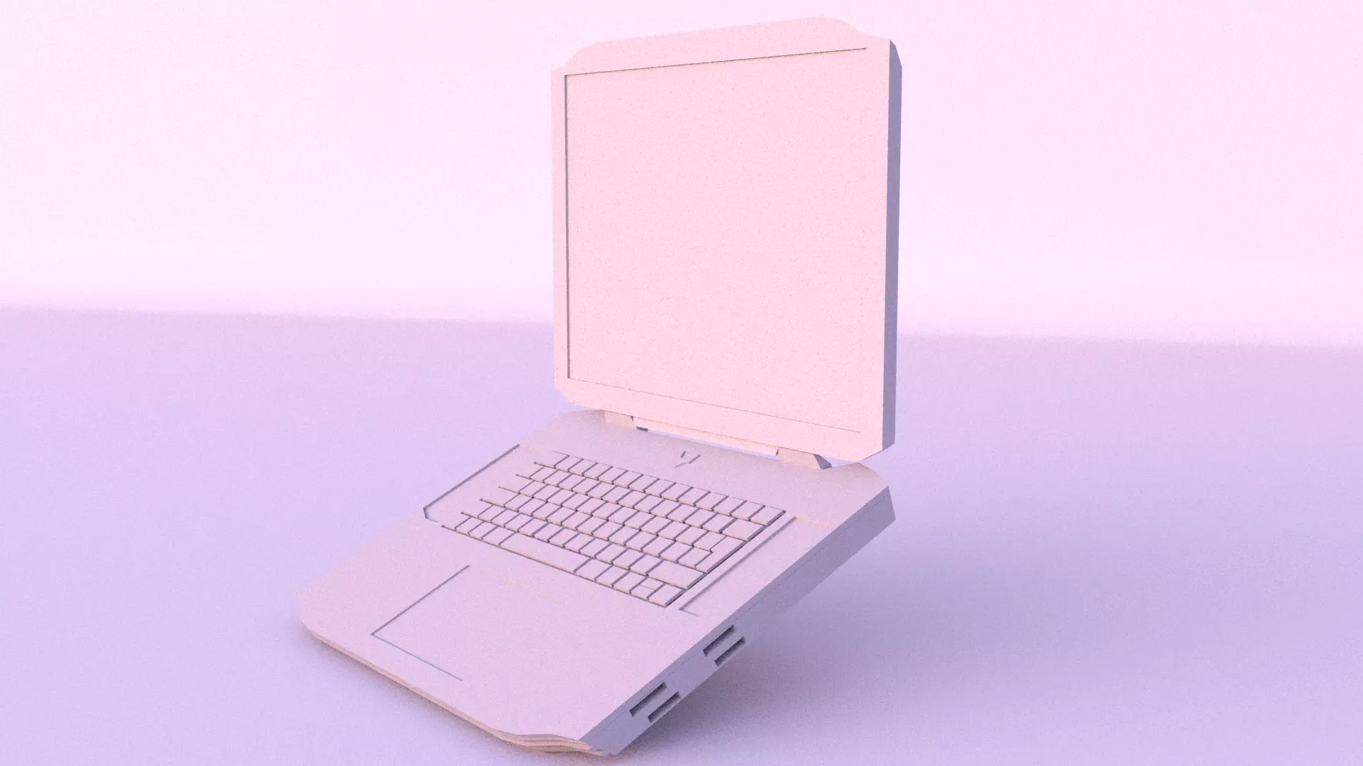 Gaming Laptop Disassemblable - Low Poly Low-poly 3D model_0