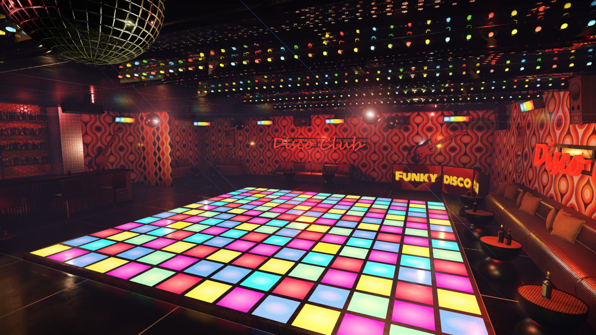 Low-Poly 70s Disco Pack Low-poly 3D model_1