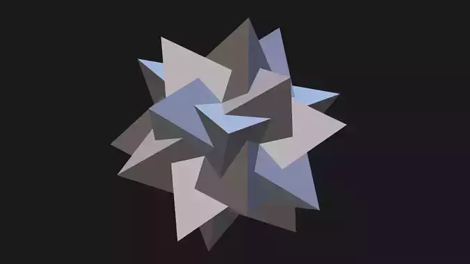 5 tetrahedron star shaped icosahedron dodecahedron  3D print model