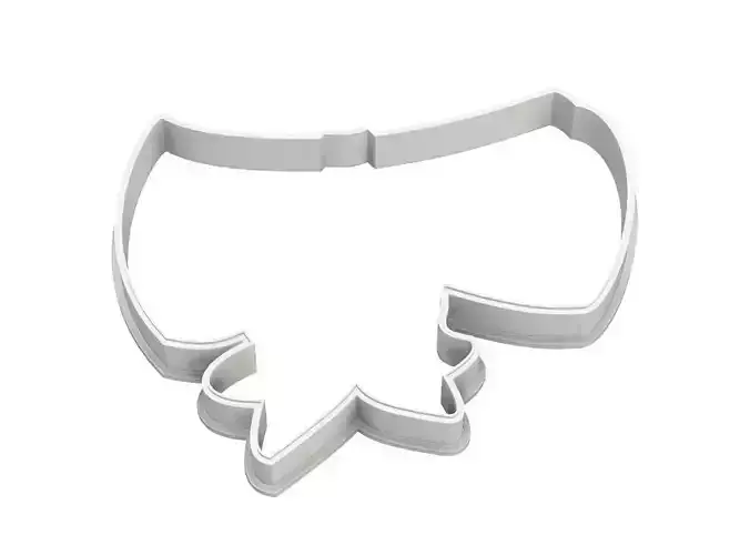 0089 Scroll with a bow cookie cutter 