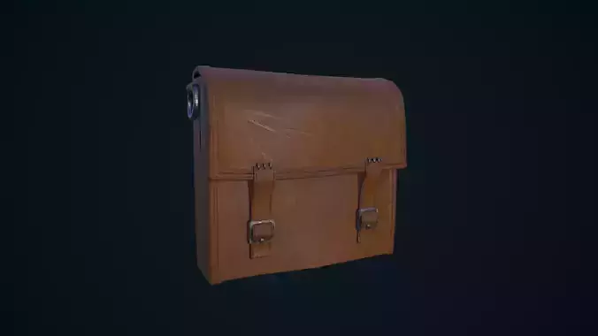 Leather Bag Low-poly 3D model