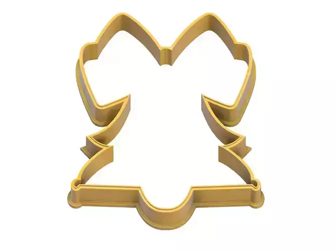 0090 Bell with a bow festive cookie cutter 
