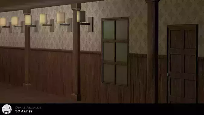 Modular Room Low-poly 3D model