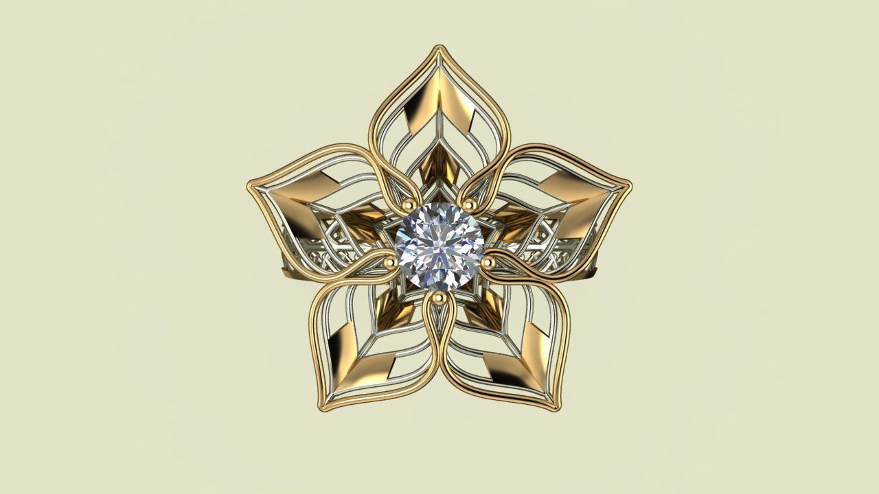 3D printable Engagement Ring  3D print model_1