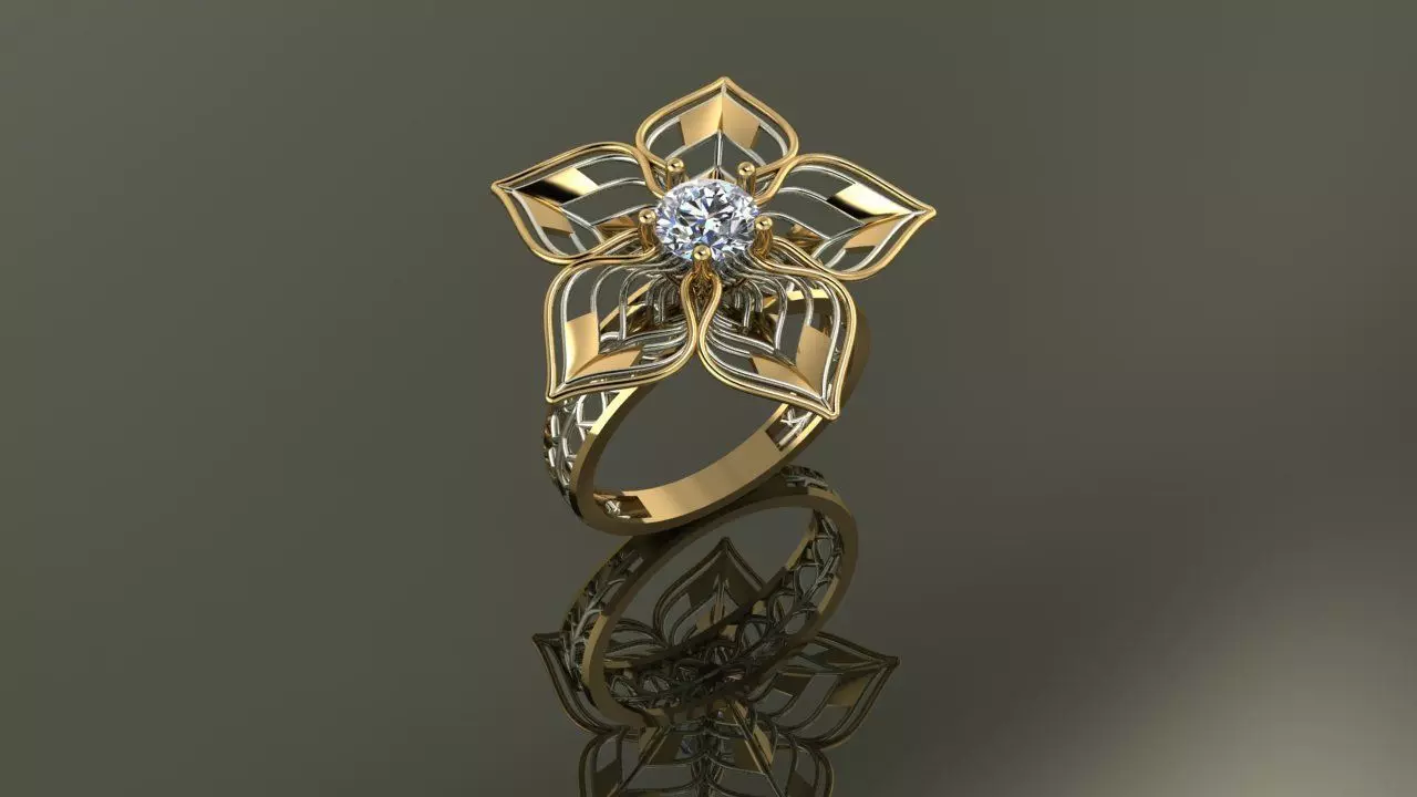 3D printable Engagement Ring  3D print model_0