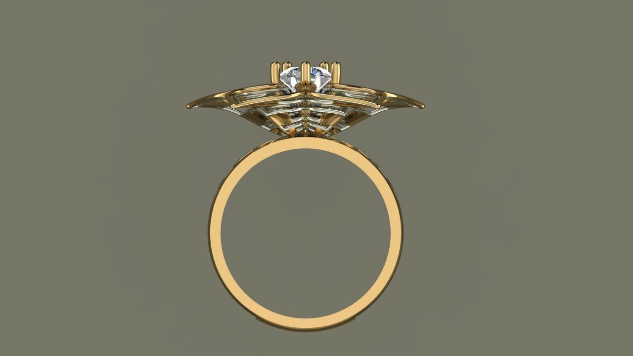 3D printable Engagement Ring  3D print model_2