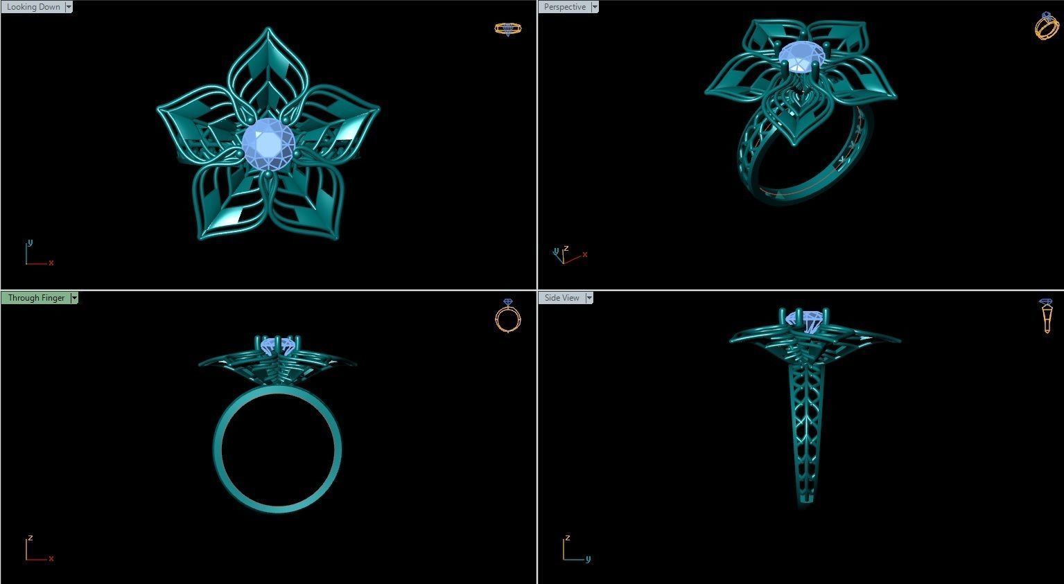 3D printable Engagement Ring  3D print model_4