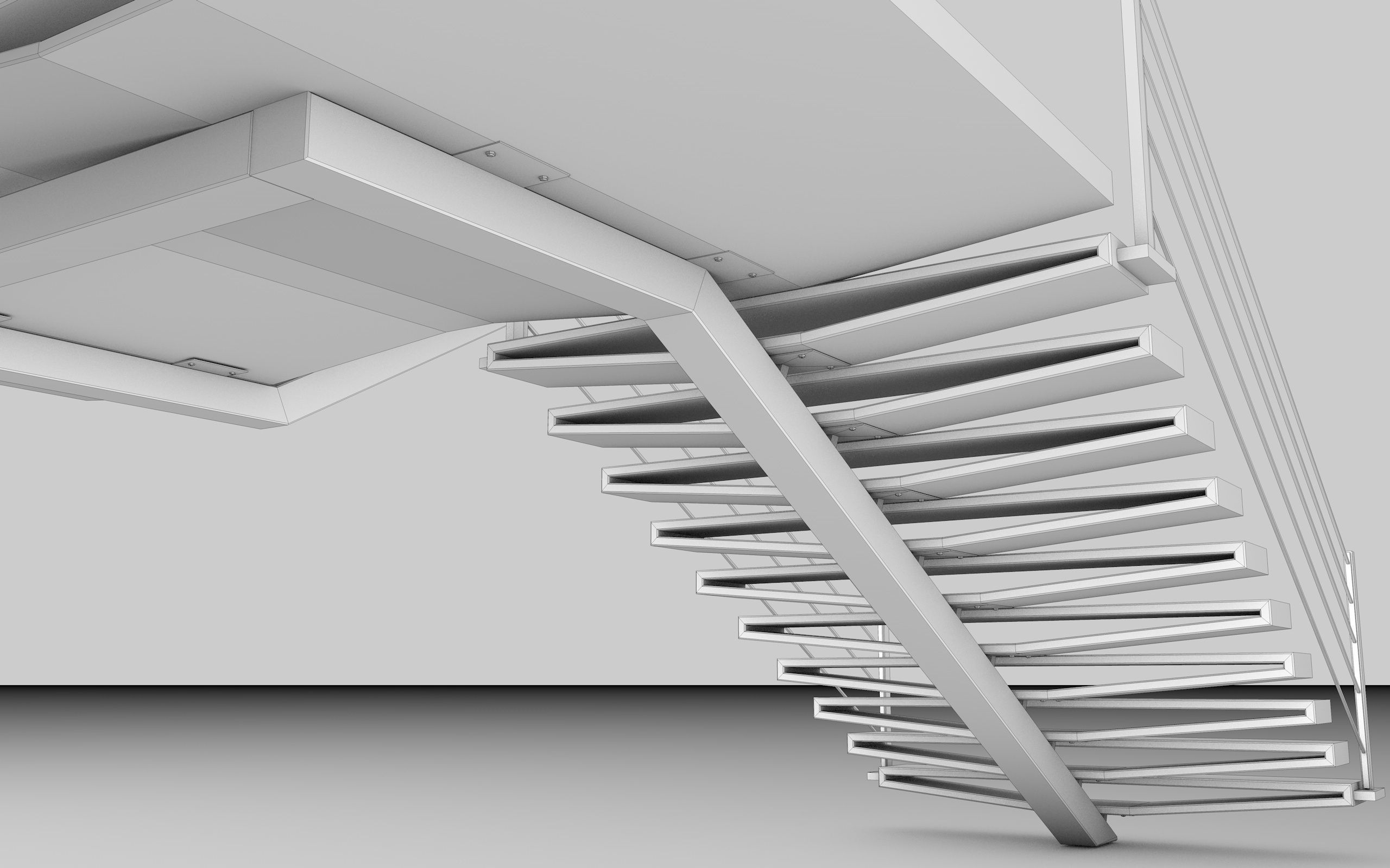      Stairs 3D model   TWO QUALITY DESIGN Low-poly 3D model_16